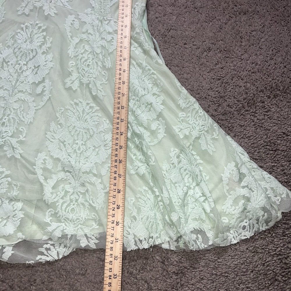 Free People Reign Over Me Sleeveless Lace Dress Mini Party Date Mint Green Sz 2 - Picture 5 of 8